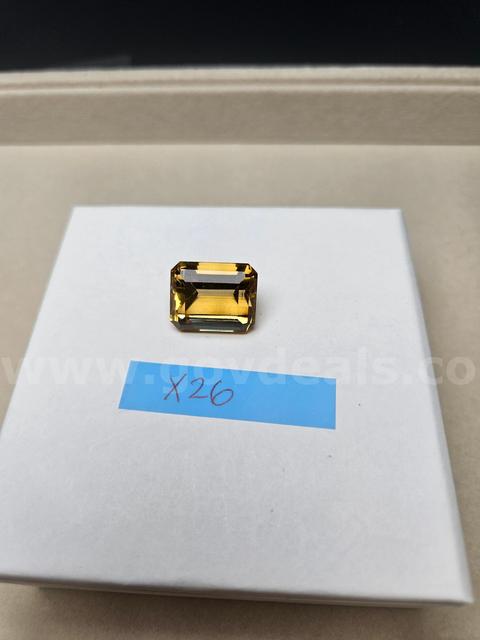 Natural Madagascar Emerald Cut AAA Citrine- 25.50 Carats