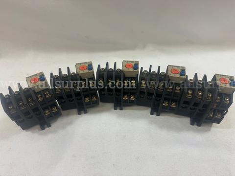 (LOT OF 5) MITSUBISHI TH-K20KP THERMAL OVERLOAD RELAY