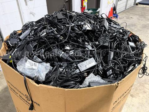 LOT (1,200-1,800) Bulk Gaylord of Laptop Power Adapters, Chargers &Power Cords SOLD AS IS/WHERE IS