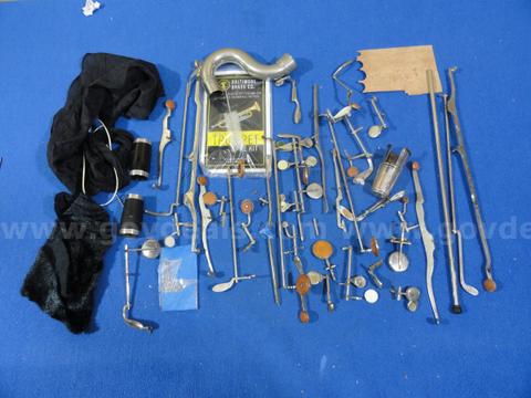 Large Lot of Bass Clarinet Parts, Valves, Slides, Care Kit, etc.