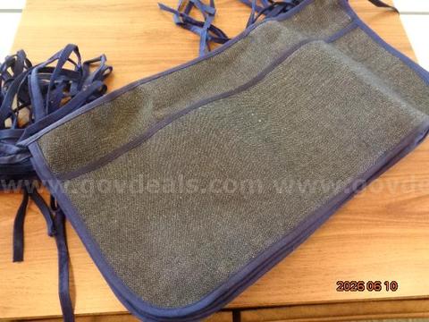 LOT OF 12 DARK BLUE SERVER/CRAFT APRONS