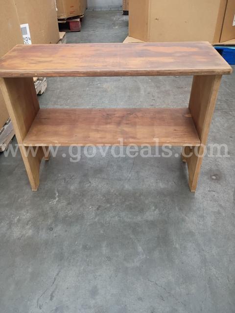 2 Shelf Primitive Wooden Stand