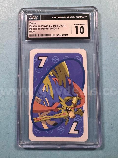 2021 Zacian Pokémon Playing Cards UNO - 7 Blue