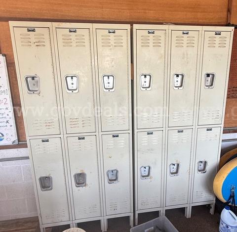 Used Metal Locker Style Cabinet 78" x 36" x 12"