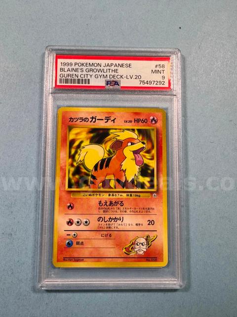 1999 Blaine’s Growlithe Japanese Pokemon