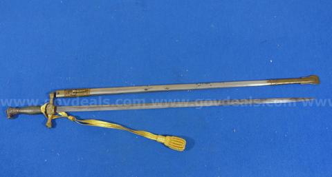 Vintage Masonic / Fraternal Ceremonial Sword with Brass Hilt & Scabbard