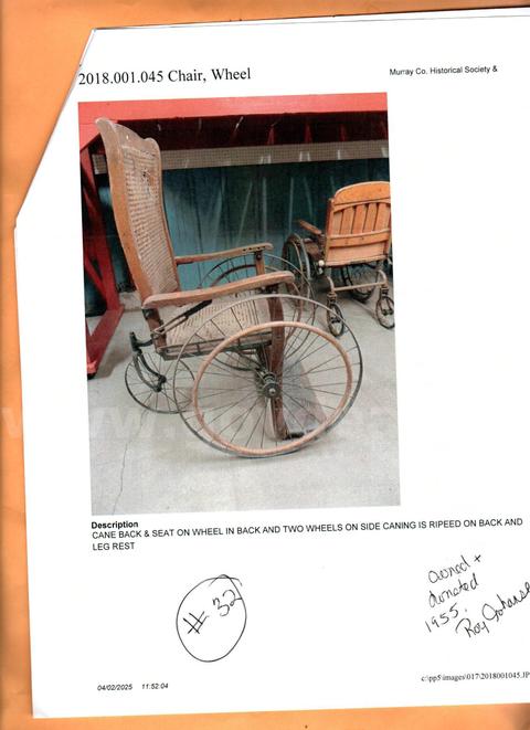 3 Early (antique) wheelchairs