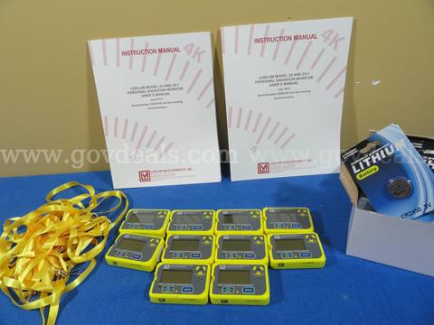 LOT of 10 Ludlum 25 Personal Radiation Monitors Detector Dosimeter Geiger Counter