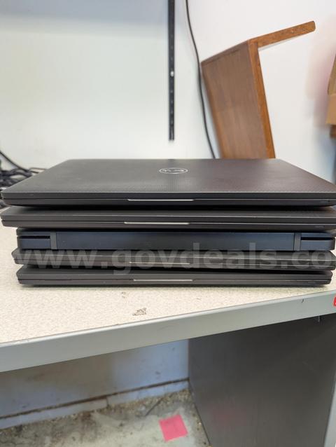 Lot of 5 Used Dell Latitude Laptops