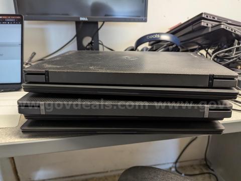 Lot of 5 Used Dell Latitude Laptops