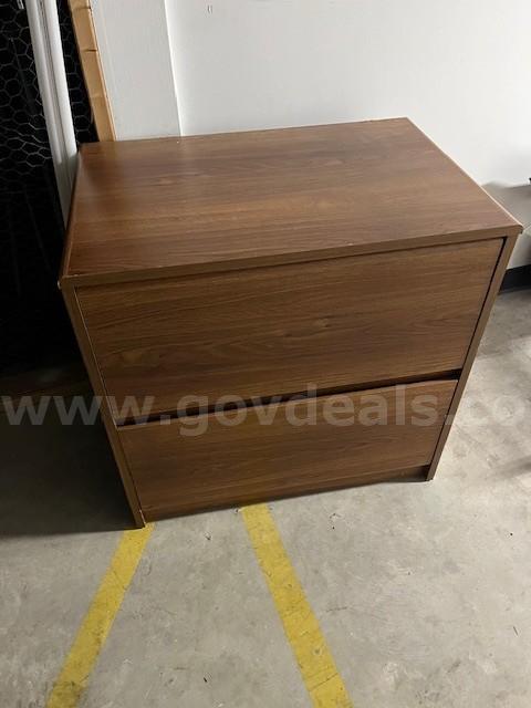 Brown Wooden File Cabinet