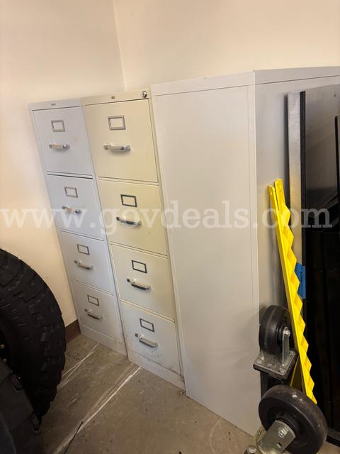 Lot of 4 Filing Cabinets
