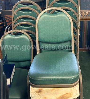 Green Vinyl Chairs  Set of 12