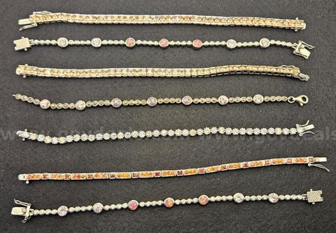 JEWELRY CLEARANCE - 7 SILVER BRACELETS - ONE PRICE