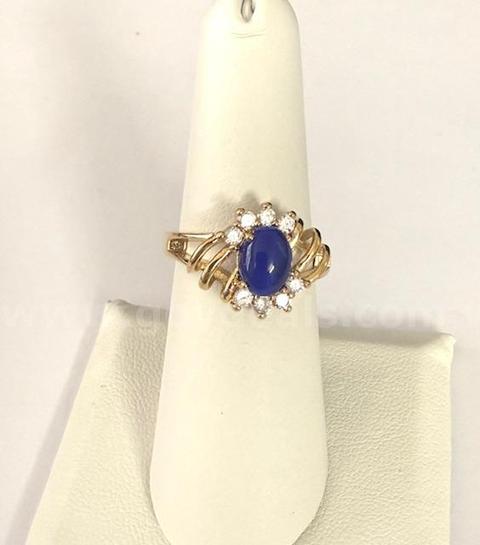 Beautiful, Ladies, 24k Gold, Size 7, Tanzanite W/CZ Accent Ring