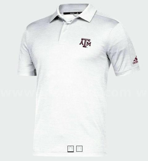 ADIDAS Texas A&M Aggies White Polo Coaches GAME MODE POLO NCAA EC2785 SIZE 2XL/XXL *WILL SHIP*
