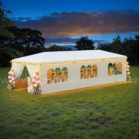 FREE SHIPPING - 10x30 Ft Outdoor Canopy Tent, Waterproof Canopy For Events with 8 Side Removable Walls