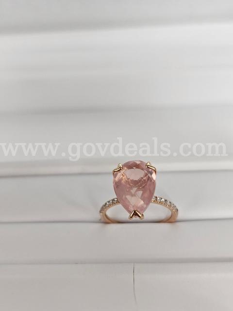14KT Rose Gold Custom Made Ladies Rose Quartz Ring App $2330