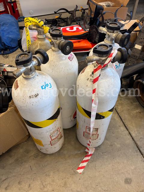 Lot of 4 Empty SCBA Tanks