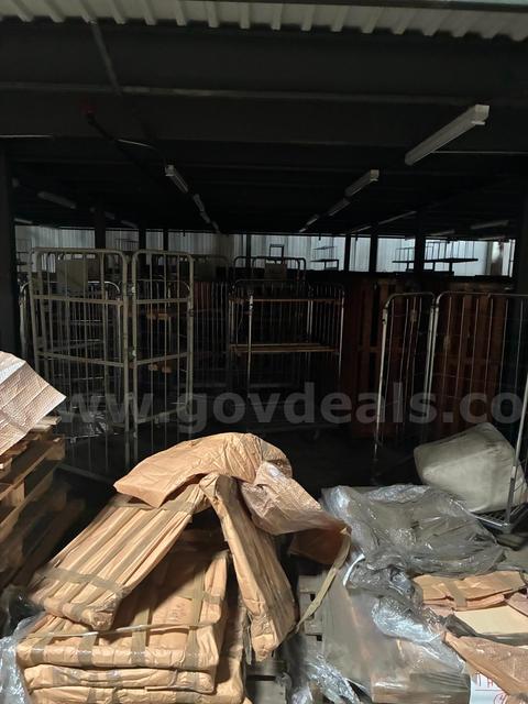 Lot of Steel Roller Container Trucks and 2-sided stock picking cage carts
