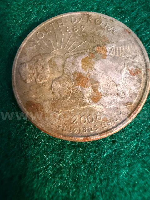 Unusual 2006 D Quarter with REVERSE Delamination