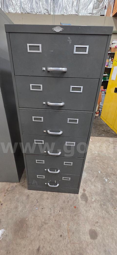Six drawer filing cabinet