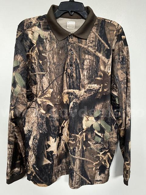 COLUMBIA PHG TIMBERWOLF LONG SLEEVE Polo CAMOUFLAGE Shirt, Men’s MEDIUM NWOT *WILL SHIP*