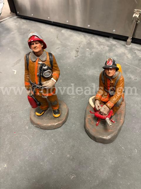 QTY 2 Firefighter Statues