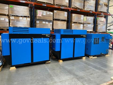 Kobelco KNWAOO-C/H 40HP Medical Air Compressors, lot of 3