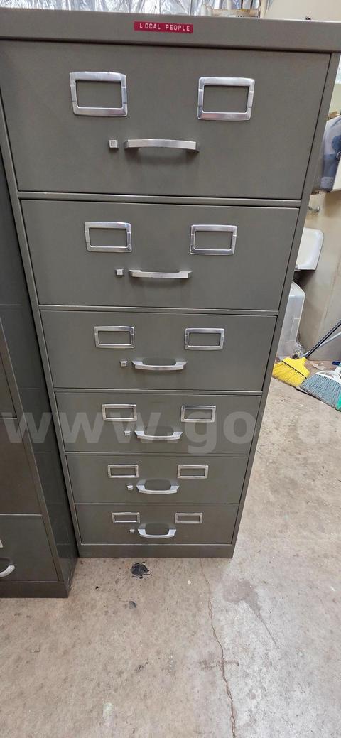 Six drawer filing cabinet
