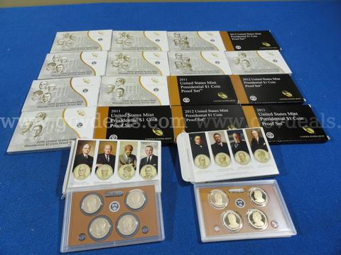 US Mint Presidential $1 Coin Proof Sets Lot – 2011-2016 Multiple Years Original Boxes & Packaging