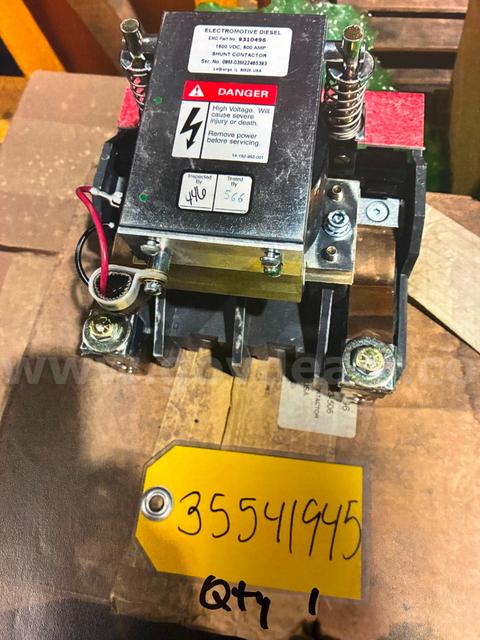 P/N: 35541945 (quantity 1) Contactor, Two Pole f/ Highliner Propulsion Used f/Field Shunting Contactor 1 per car