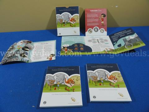 Lot of3 - 2019 US Mint Explore and Discover Coin Sets – Starter Kits & Activity Books