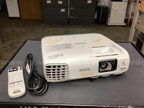 Epson PowerLite 955WH WXGA 3LCD Projector 3200 Lms Dual HDMI W/ Remote & Cord