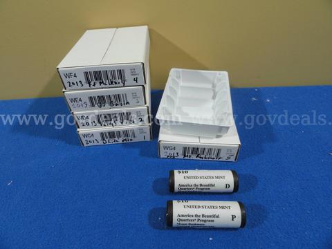2013 US Mint America the Beautiful Quarters Complete Year – 5 Two-Roll Sets (P & D) $100 Face