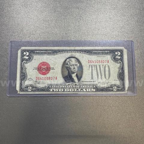 1928-F Red Seal Two Dollar Bill