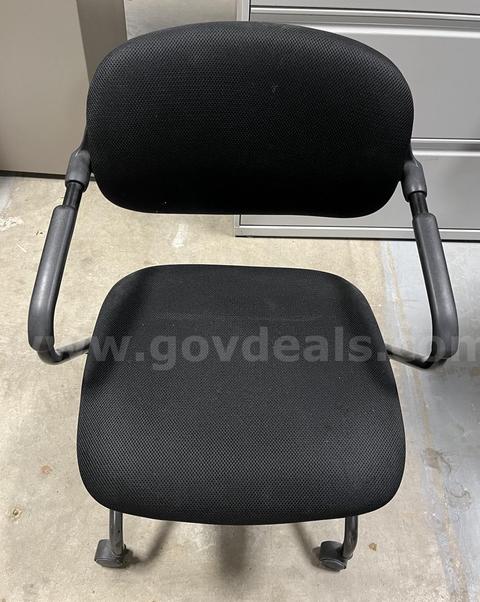 Four (4) Black Basyx by Hon Nesting Chairs