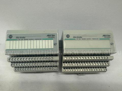 (LOT OF 2) ALLEN BRADLEY 1794-OB16P FLEX I/O OUTPUT MODULE 24VDC