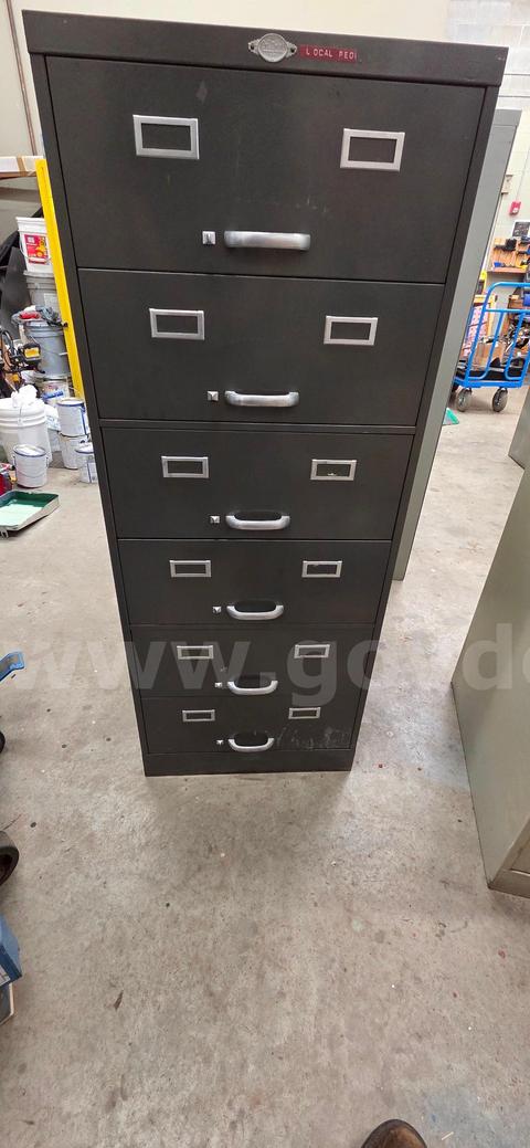 Six drawer filing cabinet