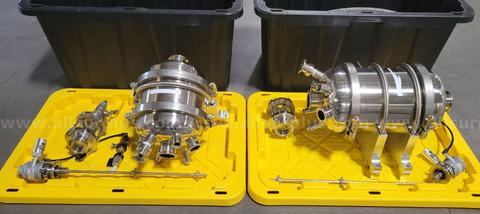 2pcs USA Lab Stainless Steel Mixing Vessels