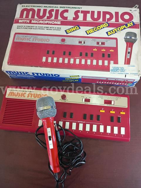 Vintage "Music Studio" with Microphone