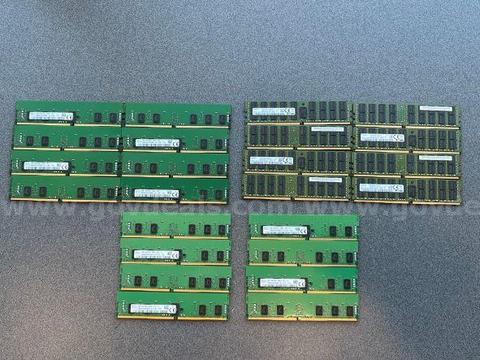 1 lot of 16GB, 8GB and 4GB DDR4 RAM modules