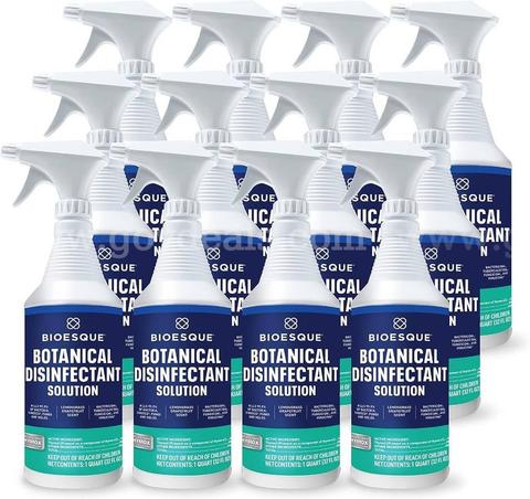 LOT OF 12 Bioesque Botanical Disinfectant Solution, 32 fl oz, 12 Bottles NIB