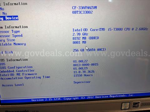 40 CF-33 PANASONIC TOUGHBOOKS