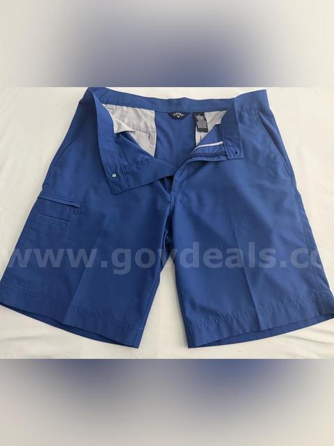 CALLAWAY Golf Short Flat Front Short Mens Size 36 Color Solid Blue Side Pocket *WILL SHIP*