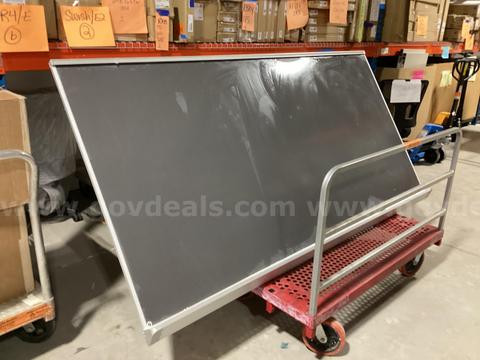 Large 8ft x 4ft Commercial Chalkboard / Blackboard - Aluminum Frame