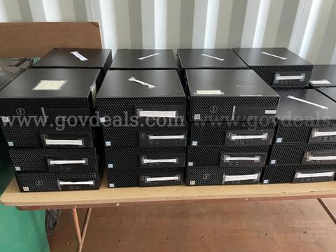 LOT OF Thirty-Five (35) DELL Optiplex, Four (4) All-In-One Optiplex, Nine (9) Laptops / Hard Drives & RAM Removed