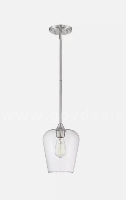 Brand New - 4PC - Pendant Light, 1LT, Chrome Finish, Clear Glass Shade, LFP 501182 - Shipping Available