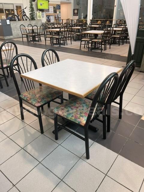 Big lot of 10 tables and 40 chairs