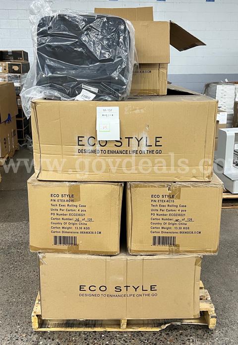 *New* ECO STYLE ETEX-RC15 Rolling Laptop Cases (Pallet of 39 Units)